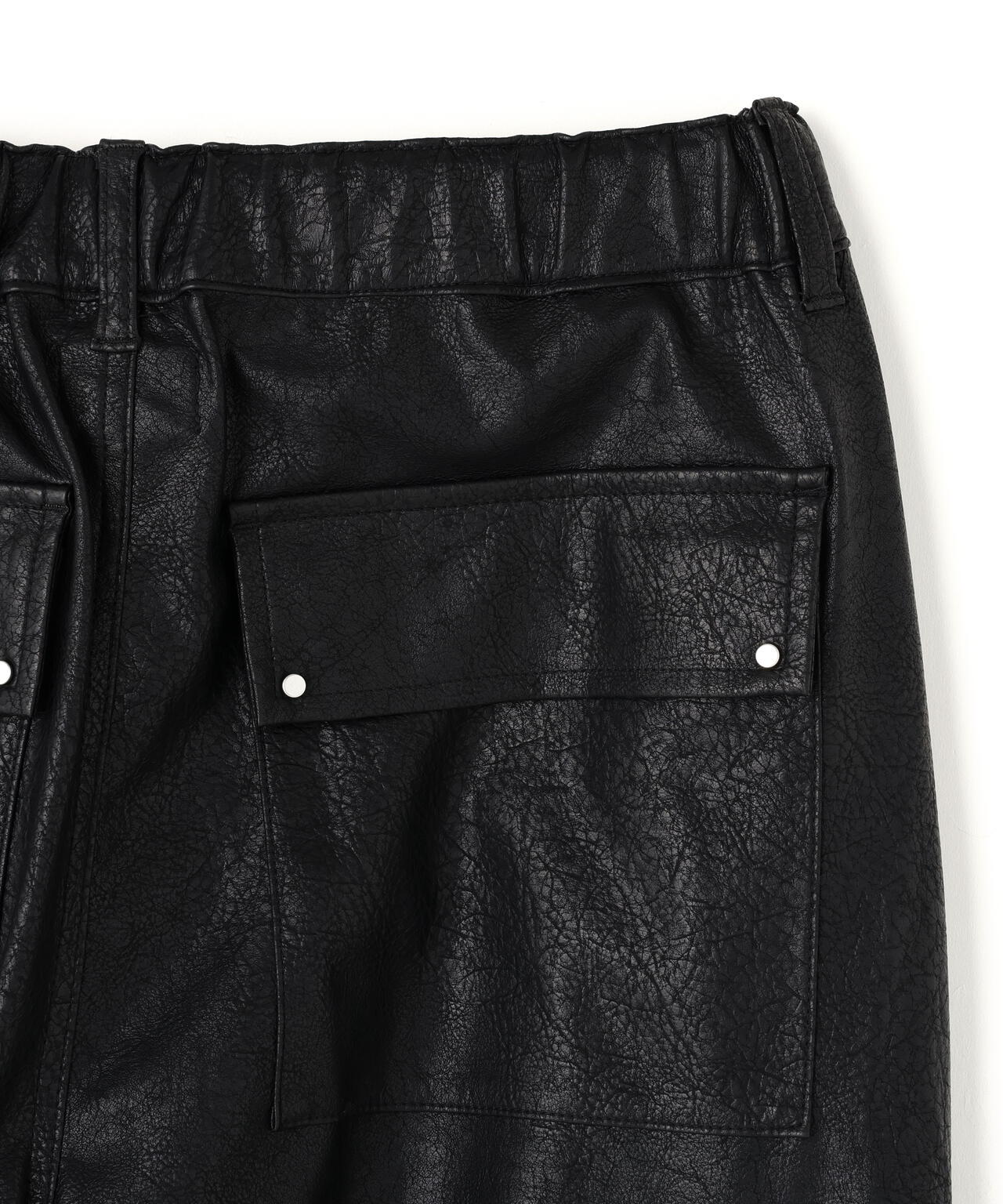 DankeSchon/ダンケシェーン/PU LEAHER BAGGY CARGO PANTS