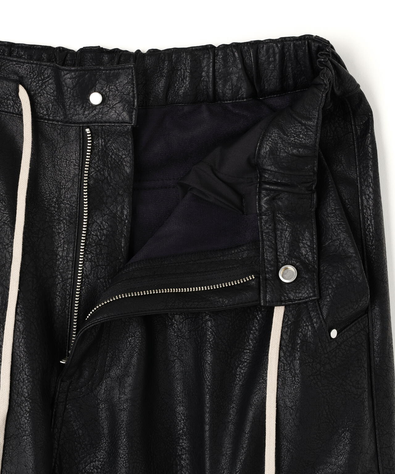 DankeSchon/ダンケシェーン/PU LEAHER BAGGY CARGO PANTS