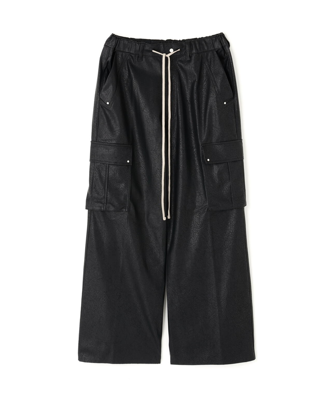 DankeSchon/ダンケシェーン/PU LEAHER BAGGY CARGO PANTS