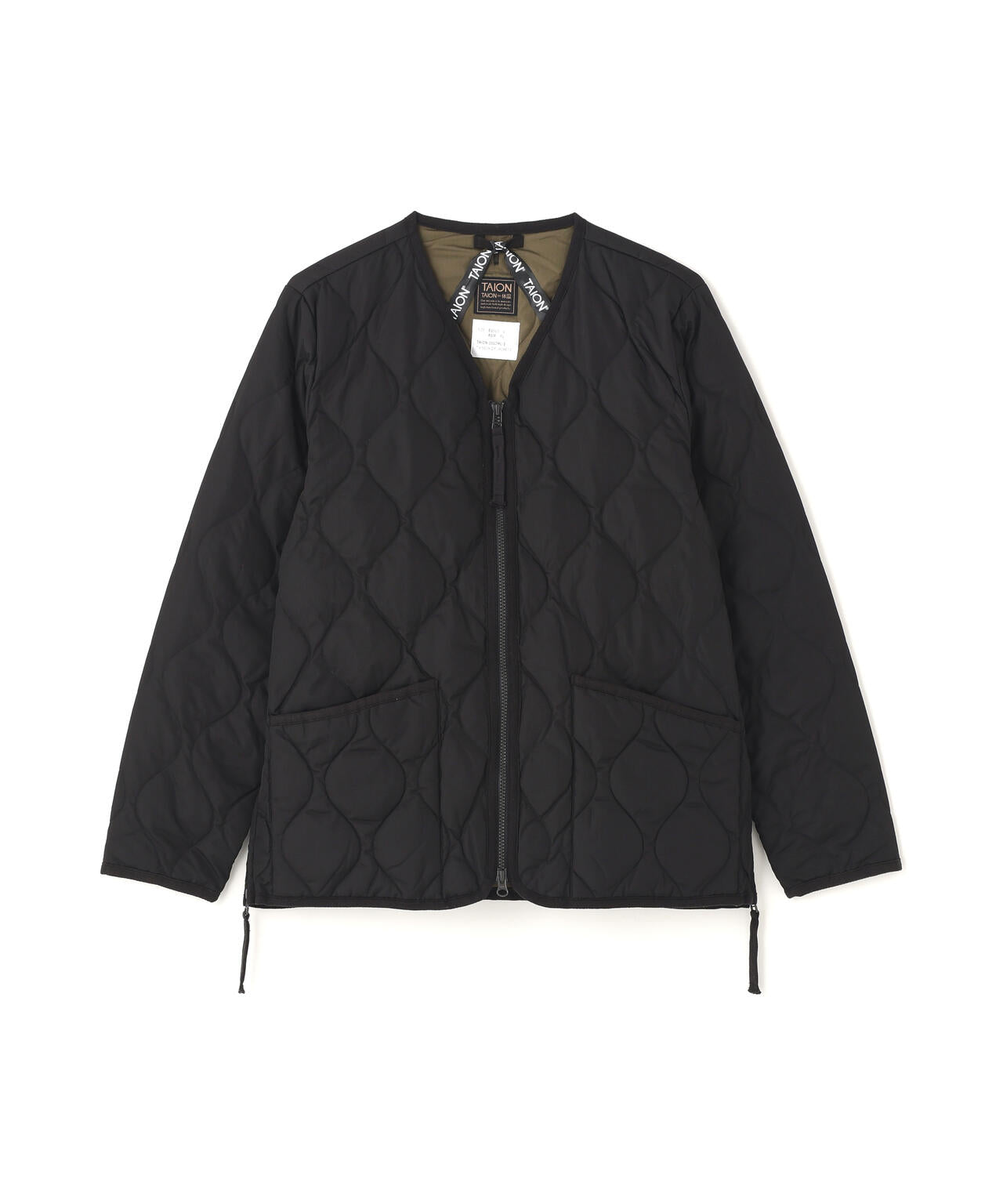 TAION/タイオン/MILITARY W-ZIP V NECK DOWN JACKET【UNISEX】