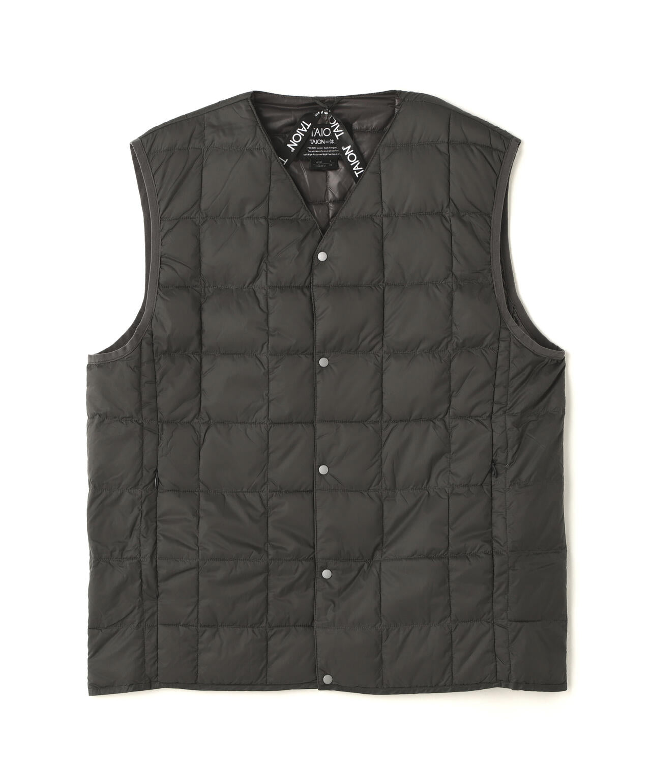 TAION/タイオン/V NECK BUTTON DOWN VEST【MEN】