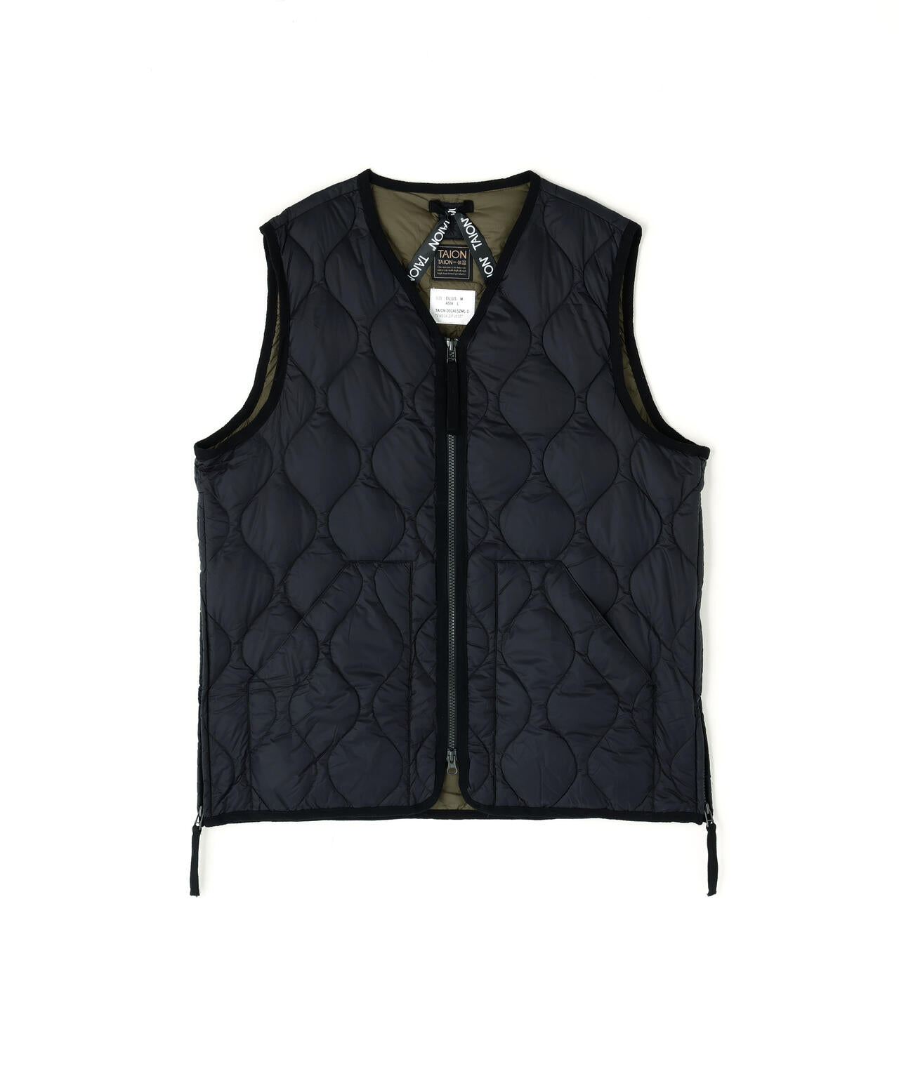 TAION/タイオン/MILITARY V NECK W-ZIP DOWN VEST【WOMEN】