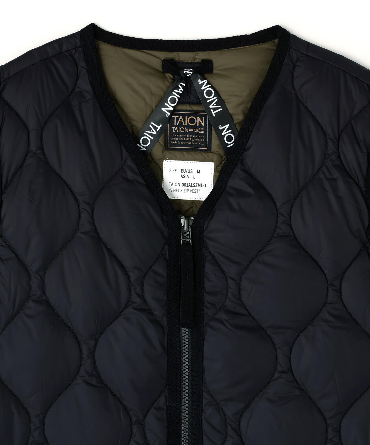 TAION/タイオン/MILITARY V NECK W-ZIP DOWN VEST【WOMEN】