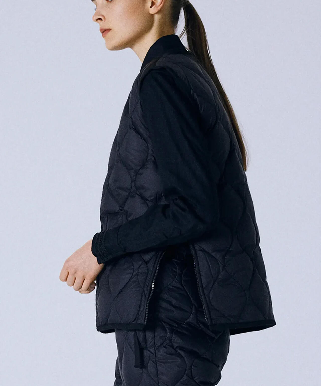 TAION/タイオン/MILITARY V NECK W-ZIP DOWN VEST【WOMEN】