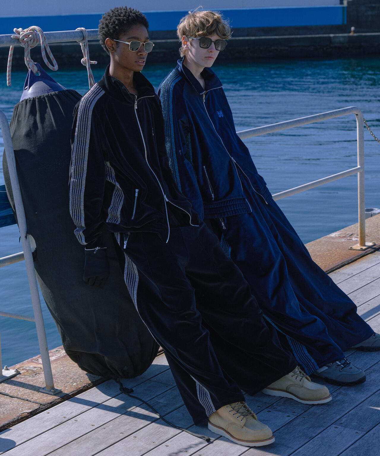 NEEDLES/ニードルズ/【LHP EXCLUSIVE】H.D.TRACK PANT - C/PE VELOUR(BLACK)
