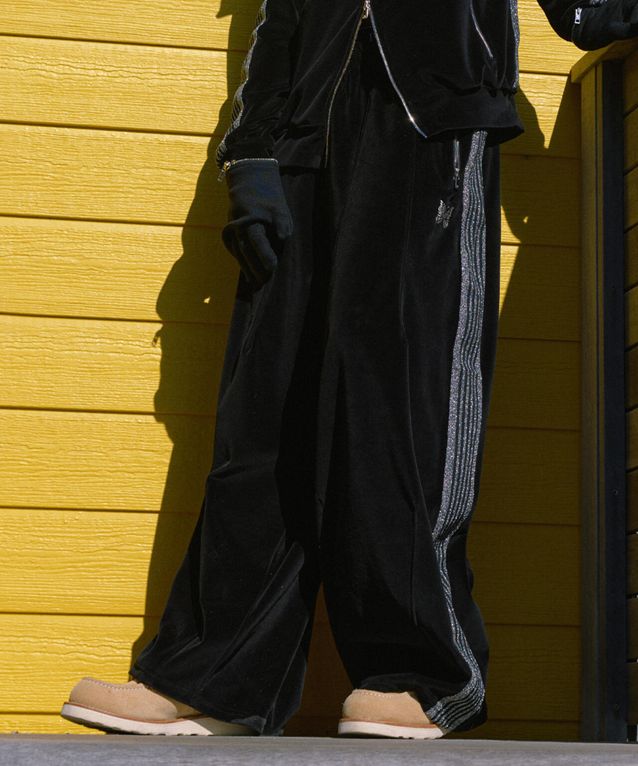 NEEDLES/ニードルズ/【LHP EXCLUSIVE】H.D.TRACK PANT - C/PE VELOUR(BLACK)
