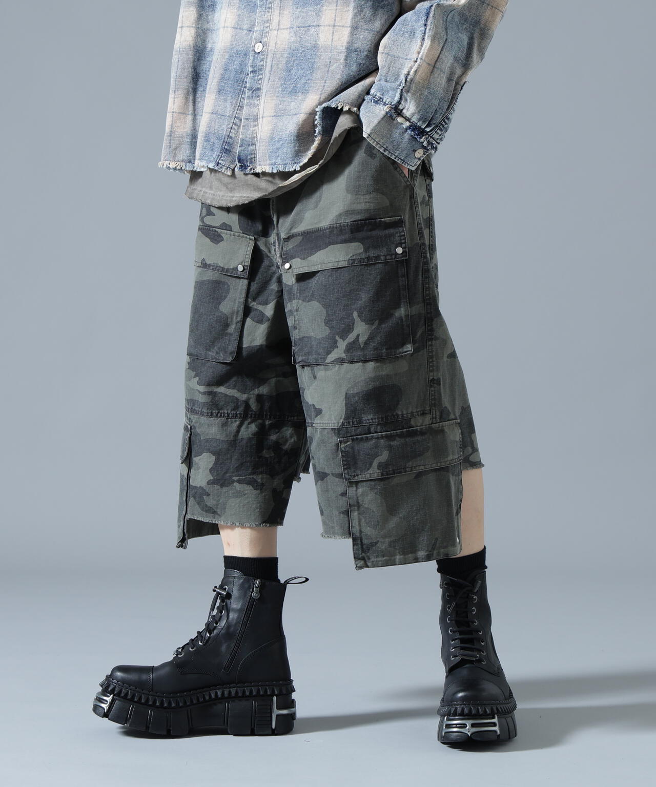 DankeSchon/ダンケシェーン/RIPSTOP W-CARGO SHORTS
