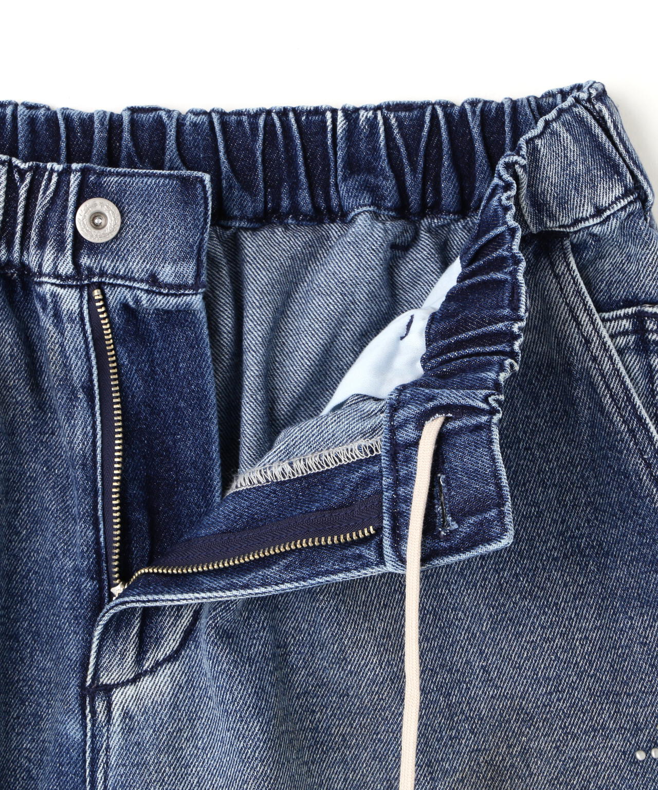 DankeSchon/ダンケシェーン/STUDS W-KNEE SHORTS DENIM
