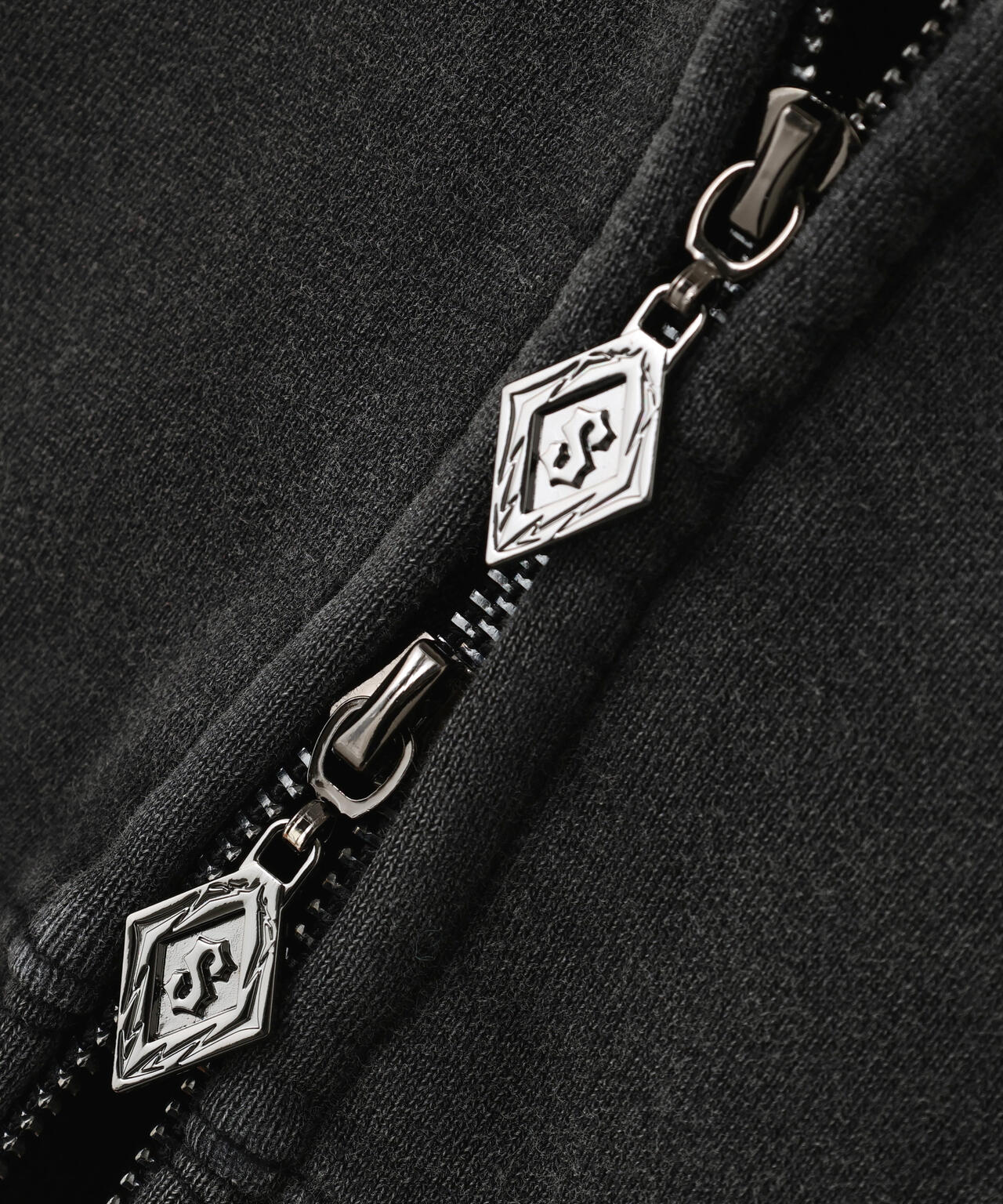 SUPPLIER/サプライヤー/DEMON SKULL LEATHER PAT ZIP HOODIE