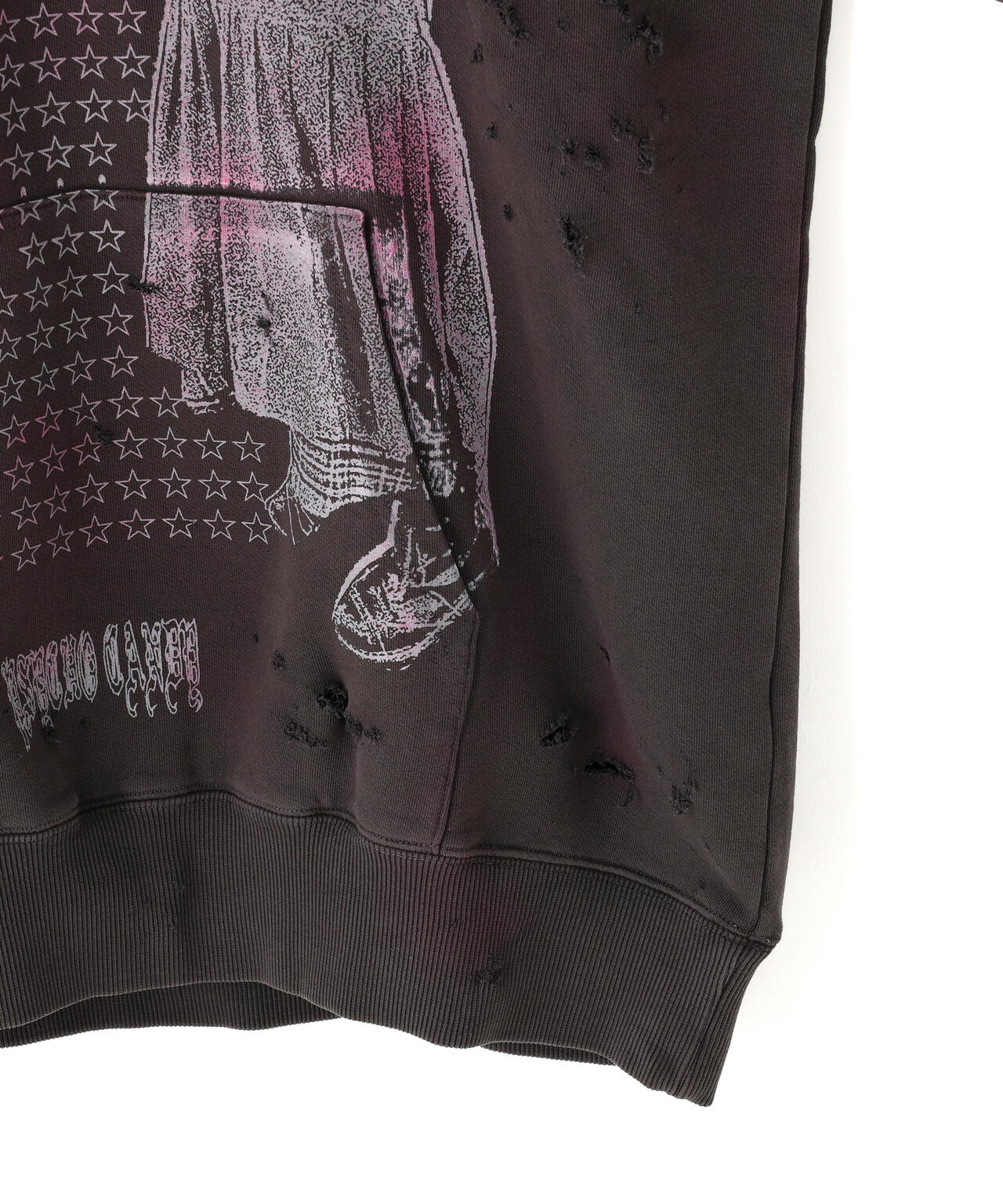 emary/エメリー/Damaged Psycho candy hoodie