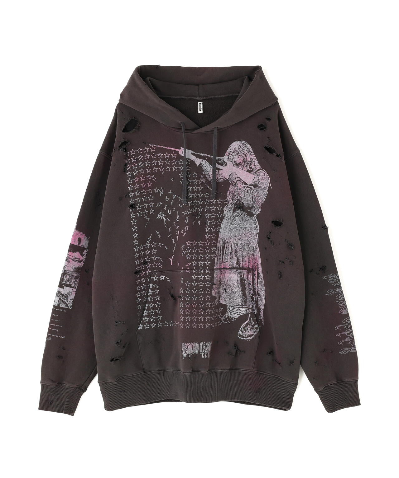 emary/エメリー/Damaged Psycho candy hoodie