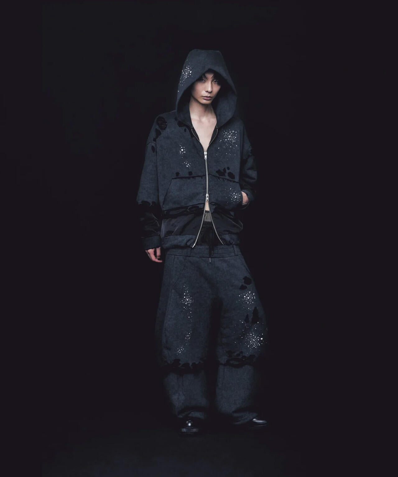 neith./ネイス/Meteor Crush Hoodie(Black)