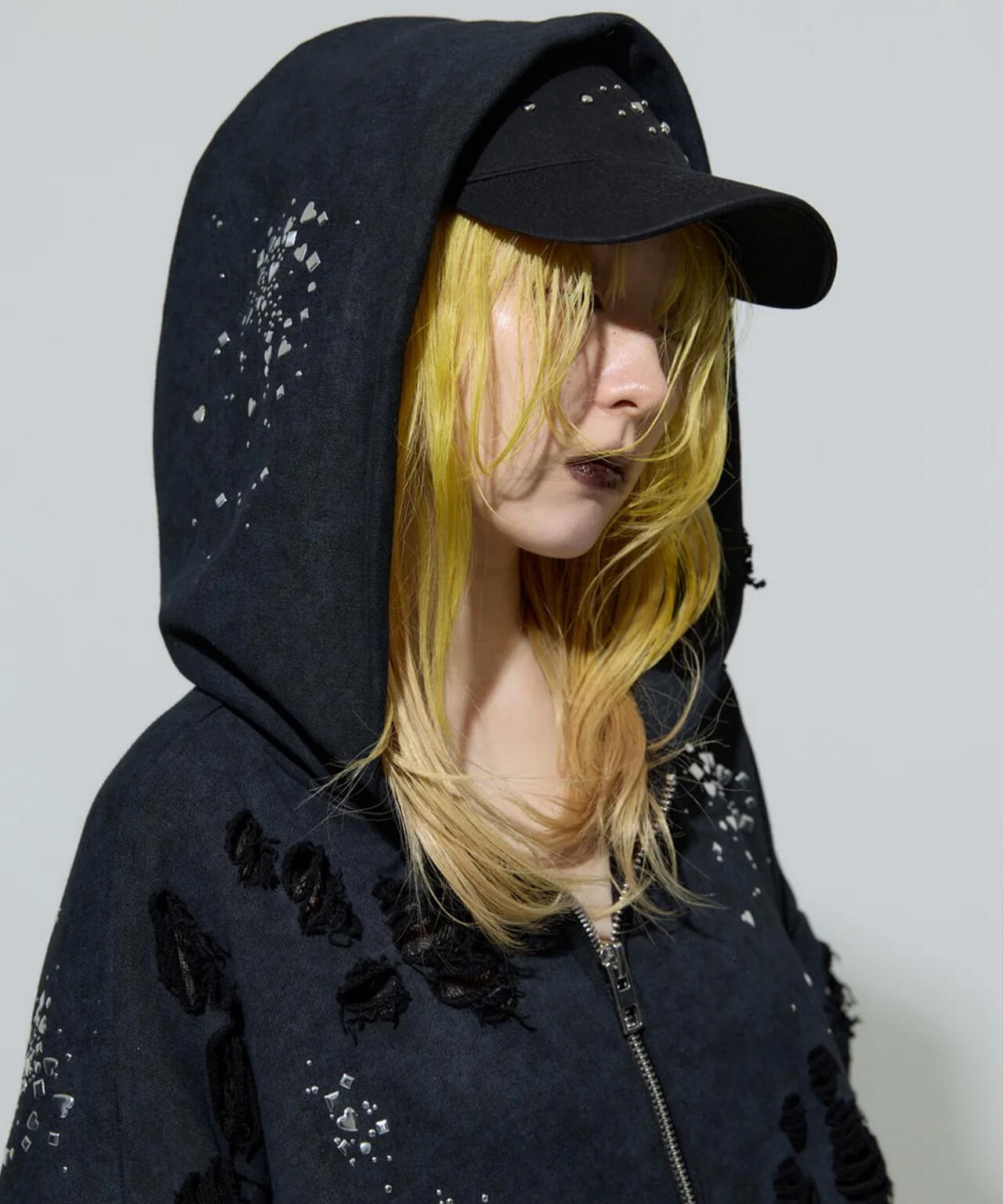 neith./ネイス/Meteor Crush Hoodie(Black)