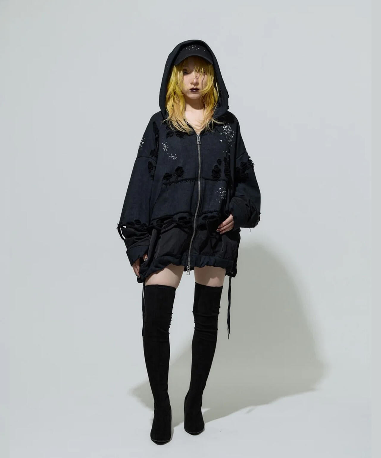 neith./ネイス/Meteor Crush Hoodie(Black)