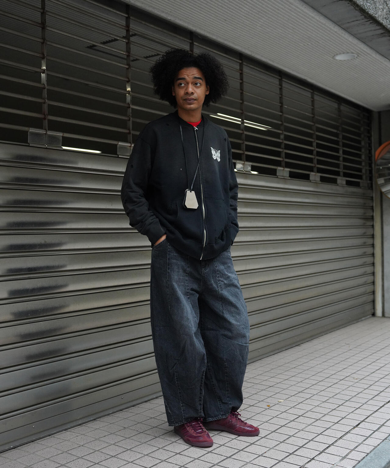NEEDLES/ニードルズ/DECONSTRUCTED ZIPPED SWEAT