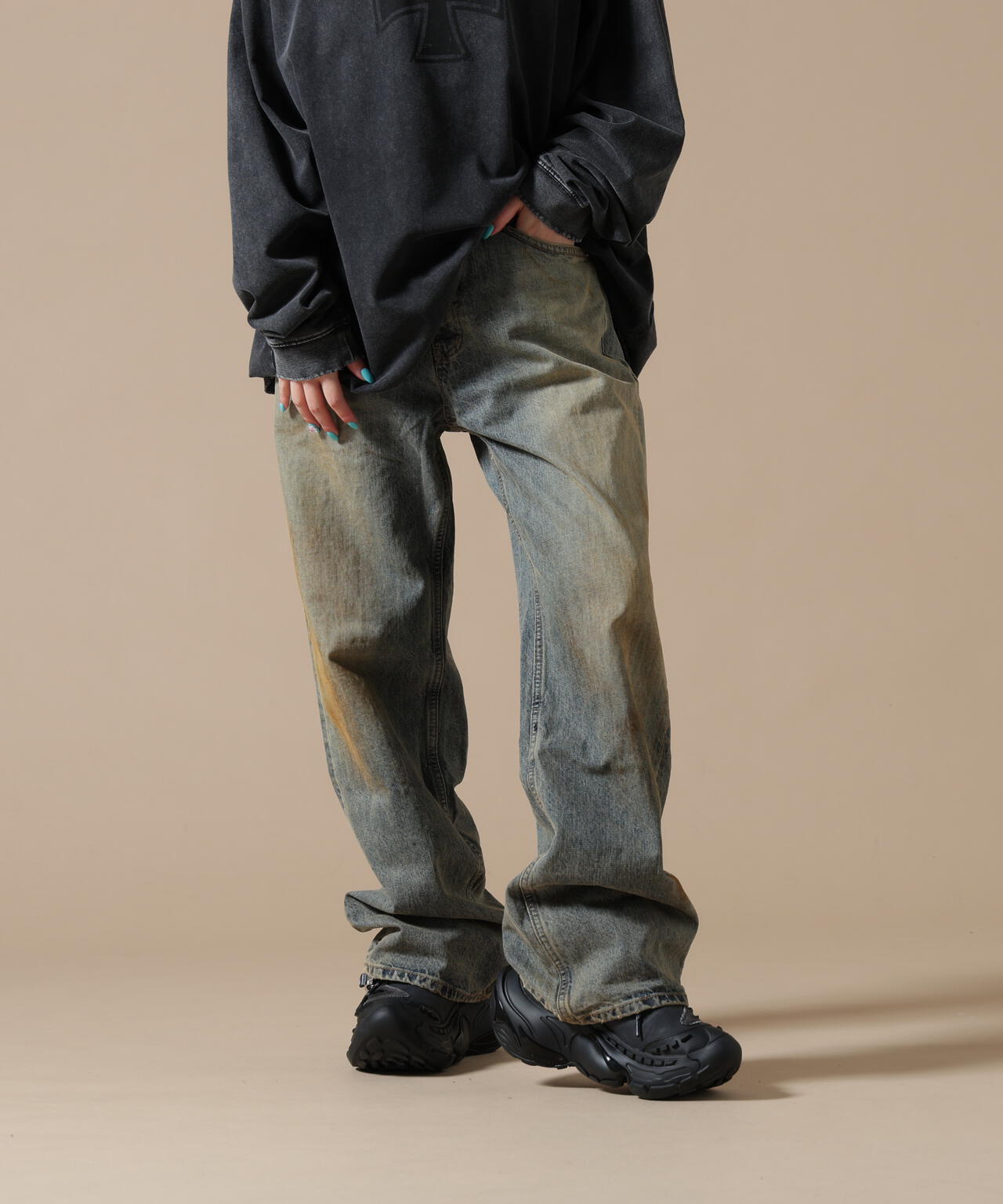 SIS/エスアイエス/Flare Denim Pants