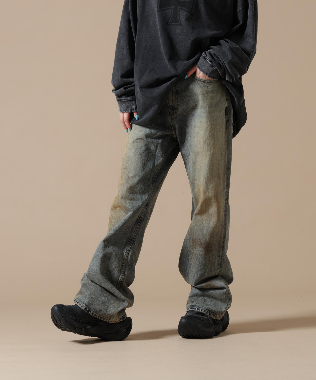 SIS/エスアイエス/Flare Denim Pants