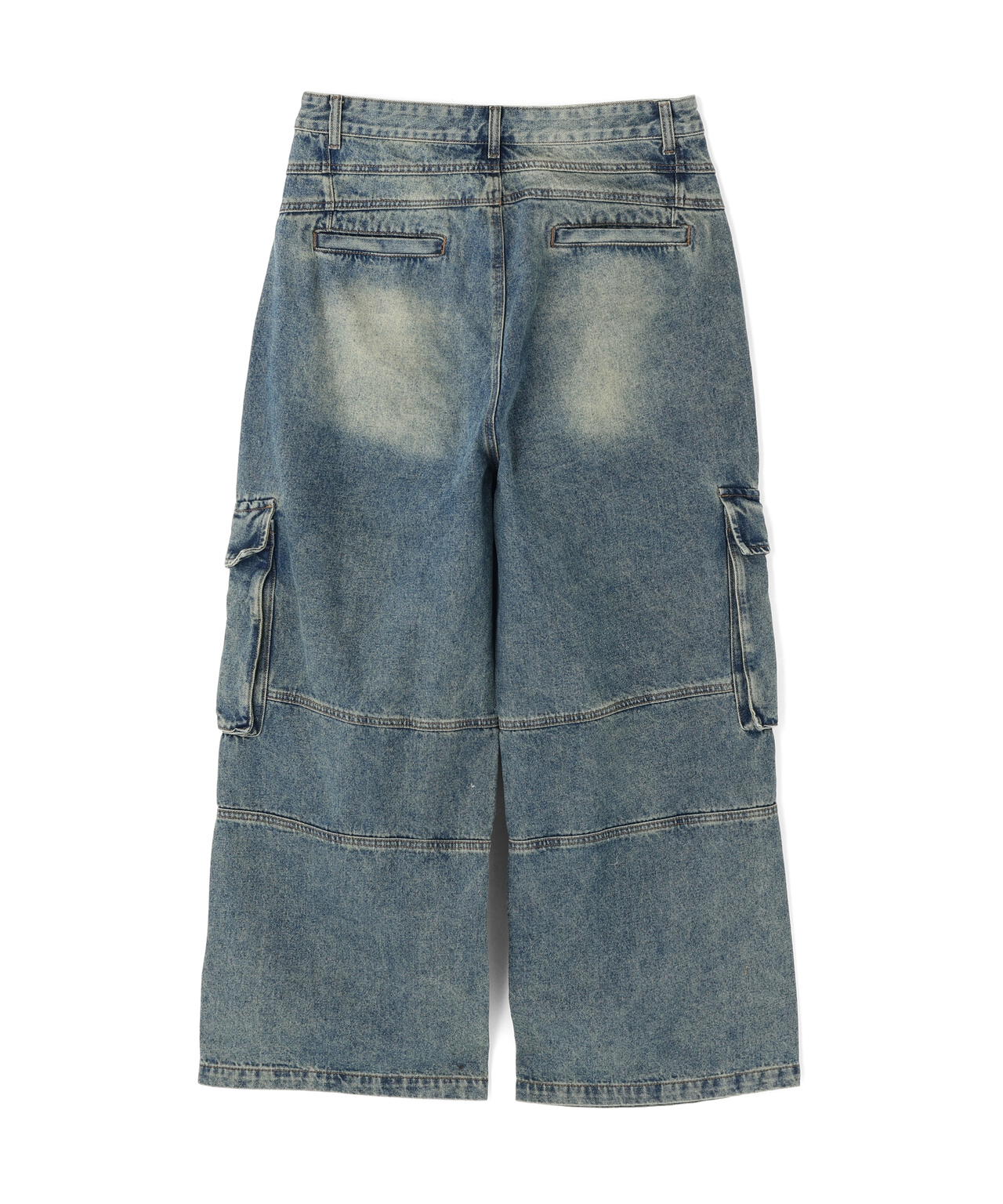 SIS/エスアイエス/Washed Denim Wide Cargo Pants