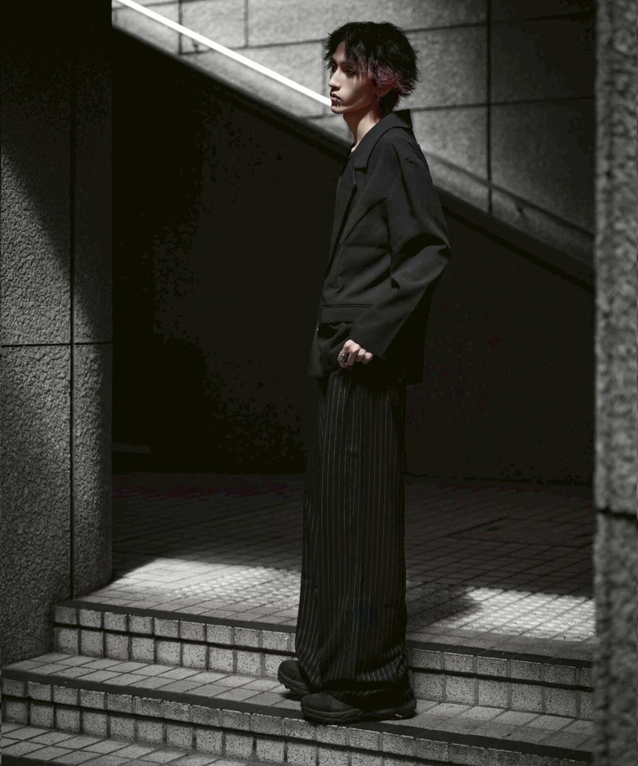 gibous/ギボス/Striped Baggy Pants