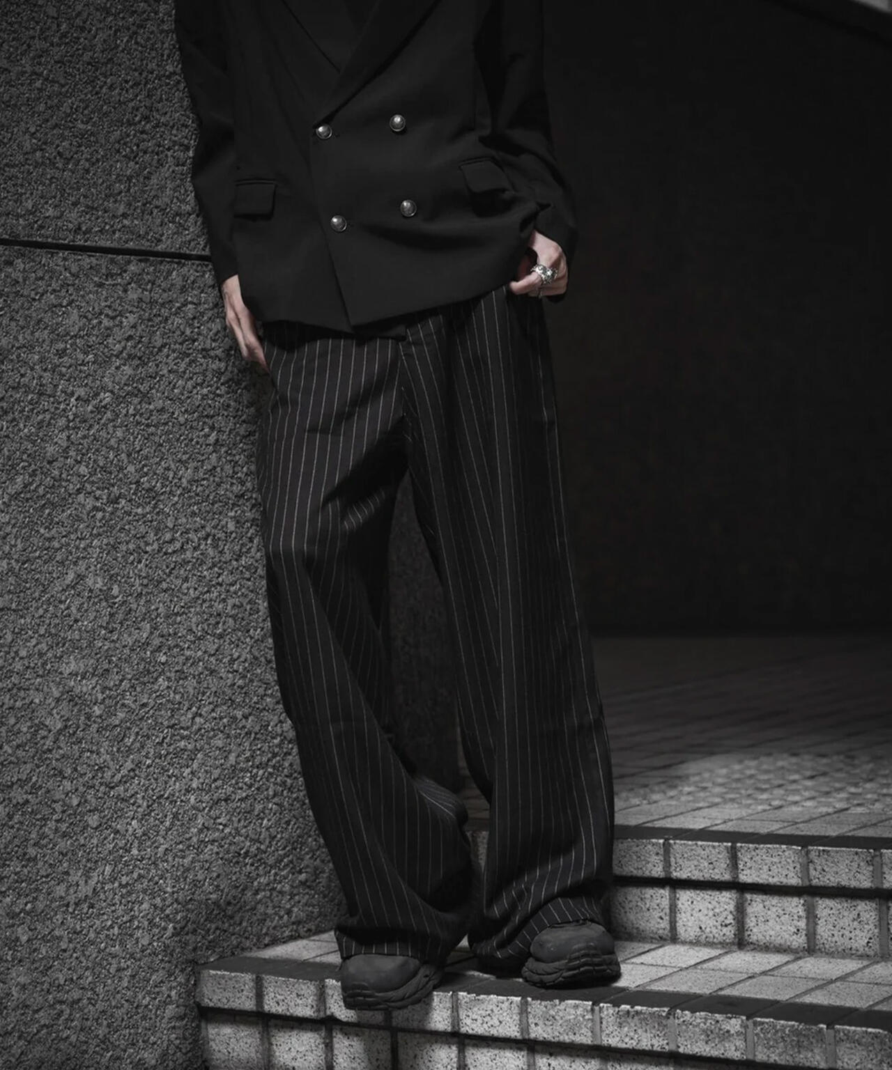 gibous/ギボス/Striped Baggy Pants
