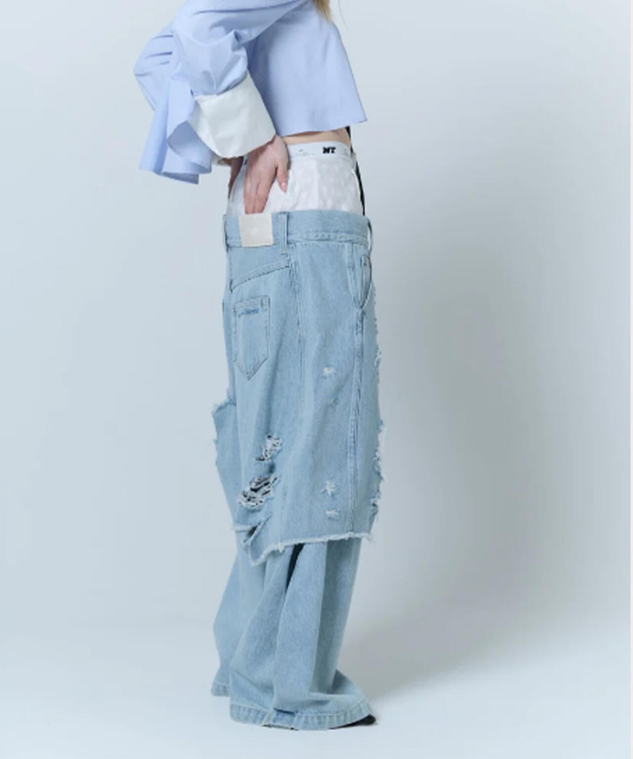 neith./ネイス/Destroyed Denim and Leg cover