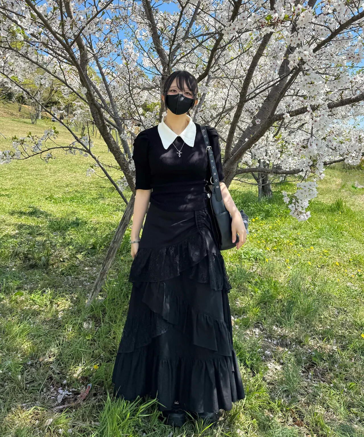 gibous/ギボス/Frill Lace Long Skirt