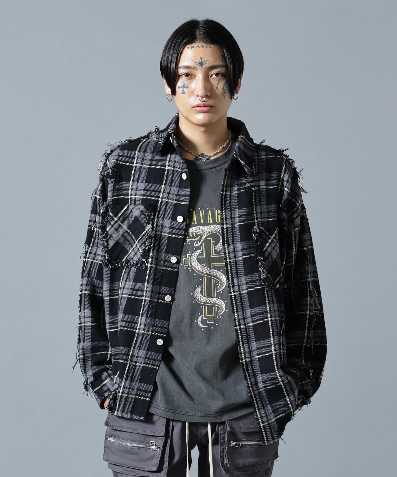 【WEB&DEPOT限定】DankeSchon/ダンケシェーン/FLANNEL DAMAGE SHIRTS