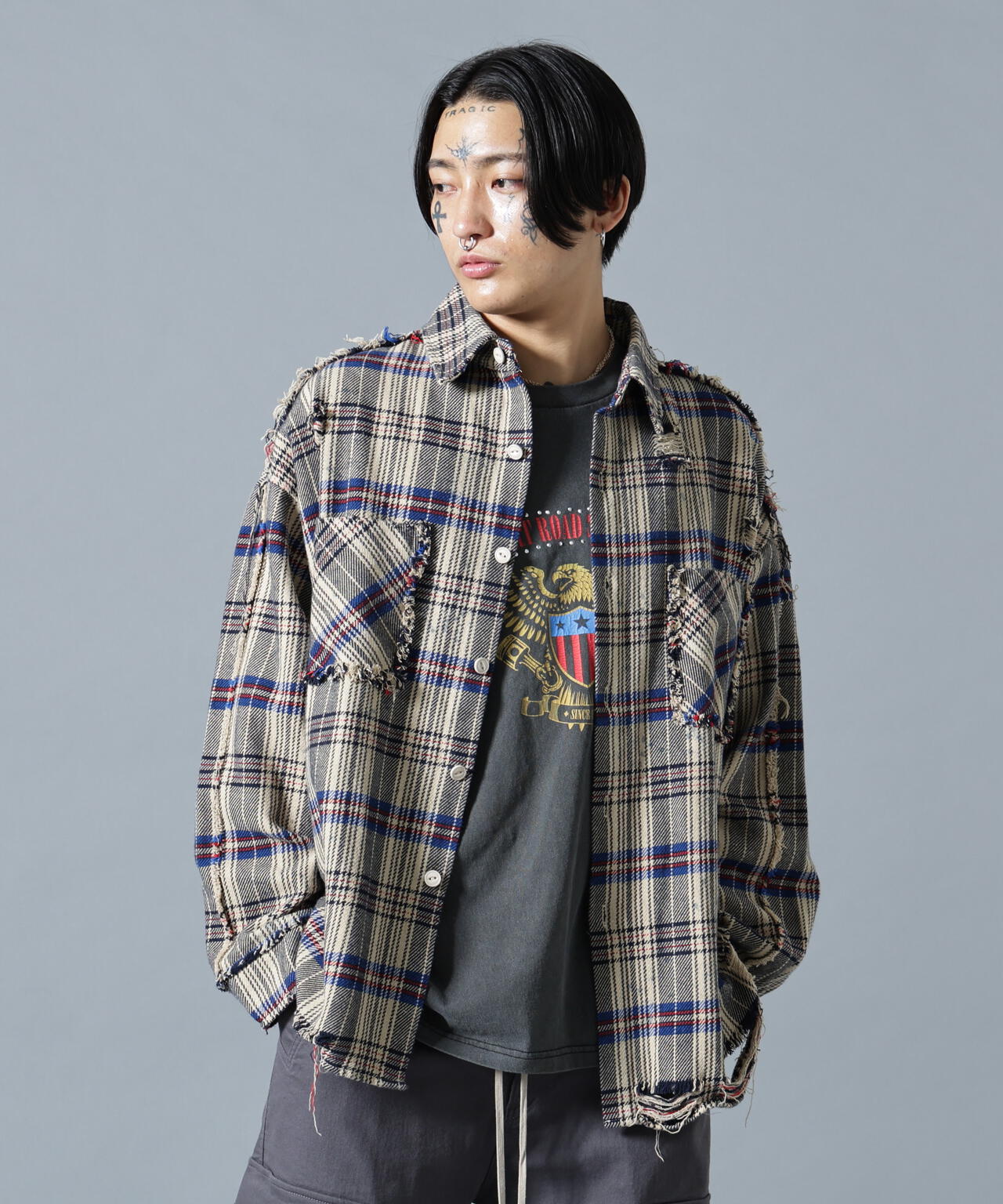 【WEB&DEPOT限定】DankeSchon/ダンケシェーン/FLANNEL DAMAGE SHIRTS