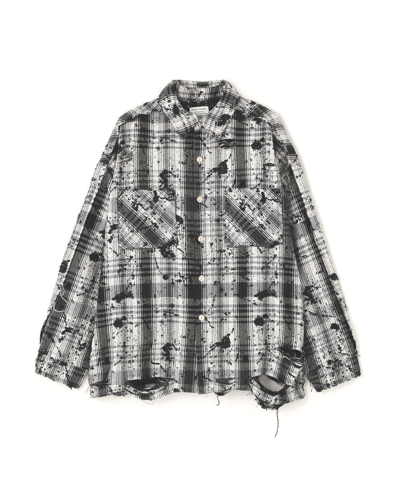 DankeSchon/ダンケシェーン/FLANNEL DAMAGE SHIRTS GRIME