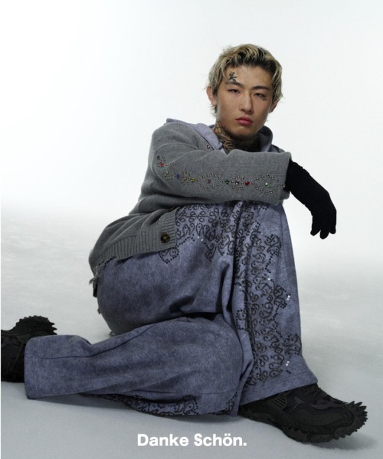 DankeSchon/ダンケシェーン/COTTON WJQ STUDS CARDIGAN