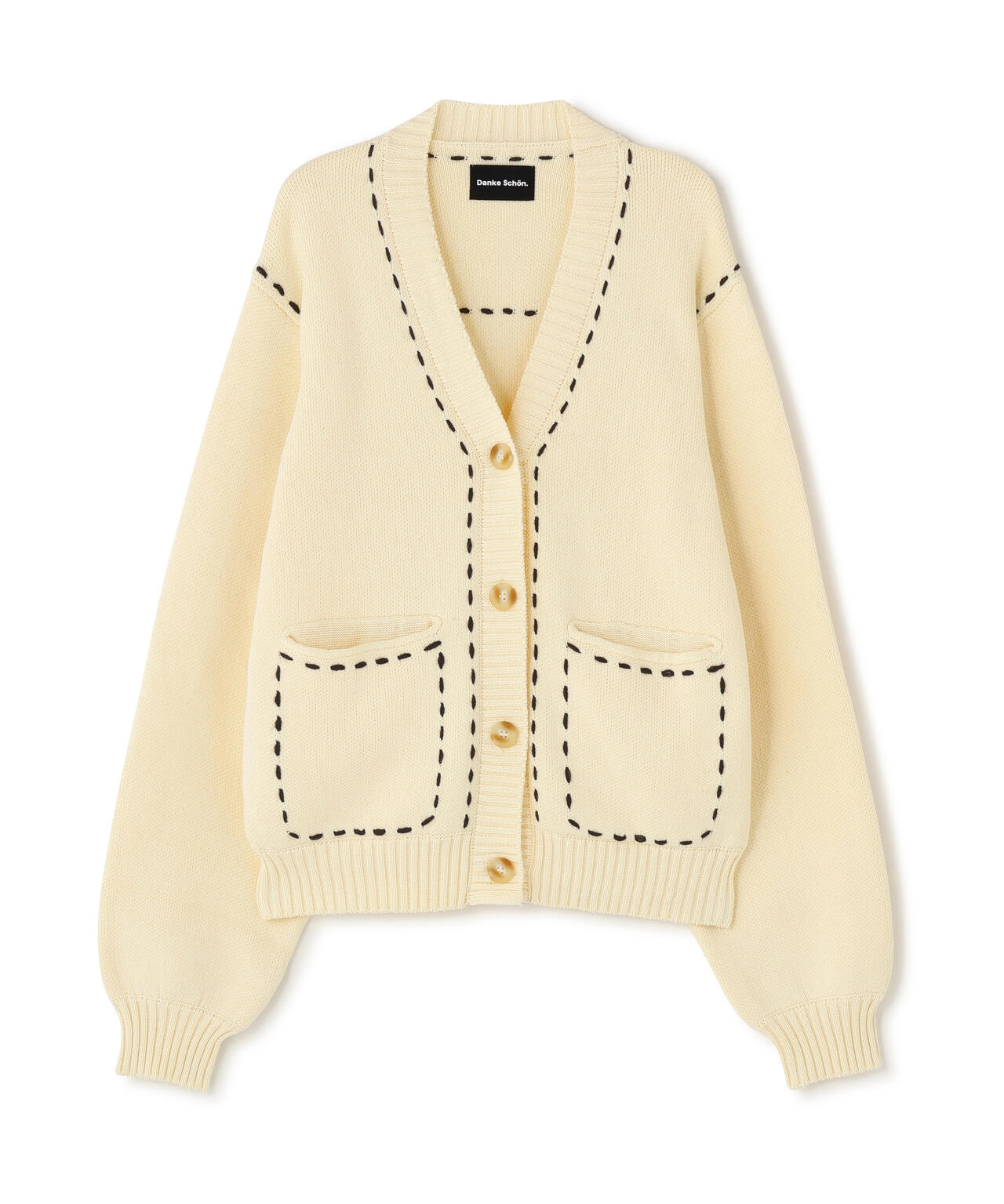 DankeSchon/ダンケシェーン/WOMEN STITCH KNIT CARDIGAN