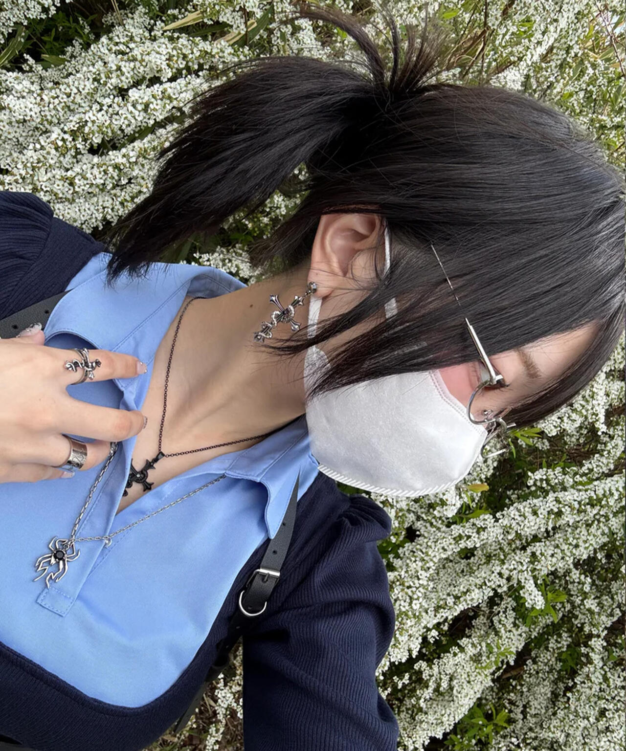 gibous/ギボス/Snack Cross Necklace