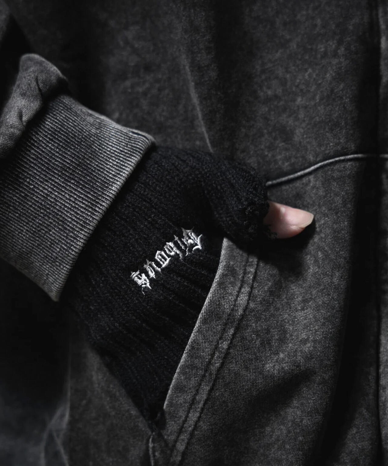 gibous/ギボス/Damage knit arm cover