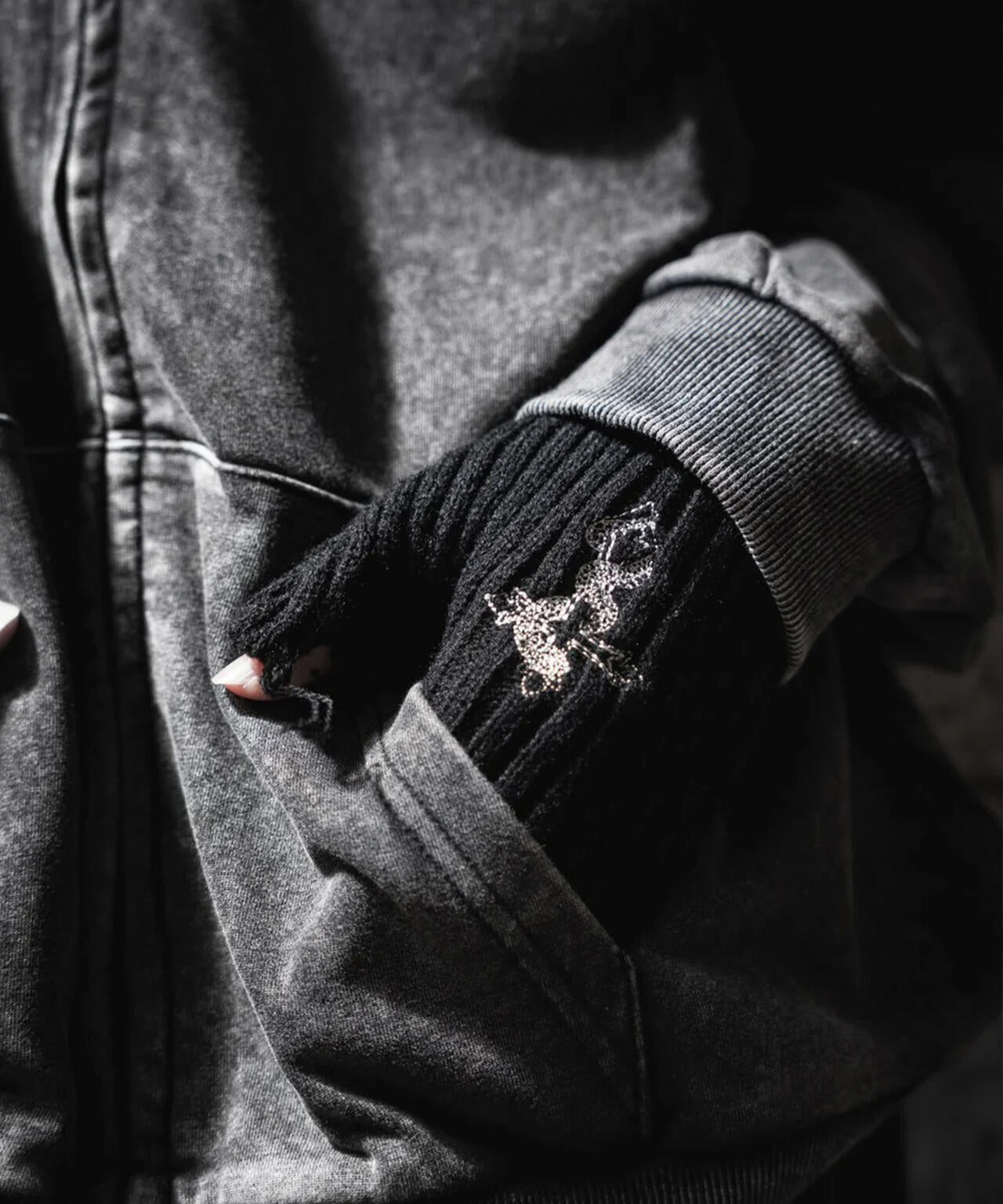 gibous/ギボス/Damage knit arm cover