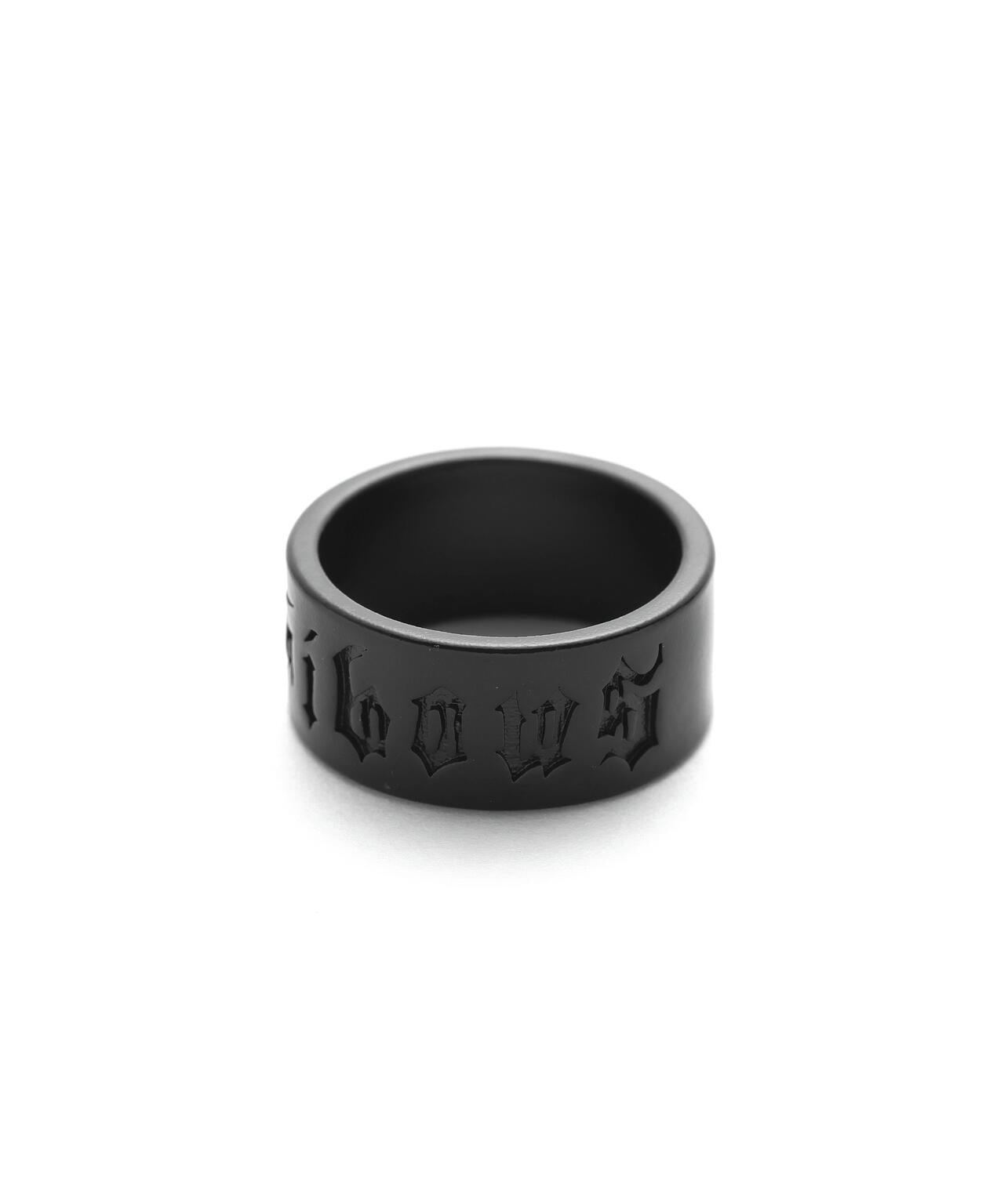 gibous/ギボス/gothic logo ring black