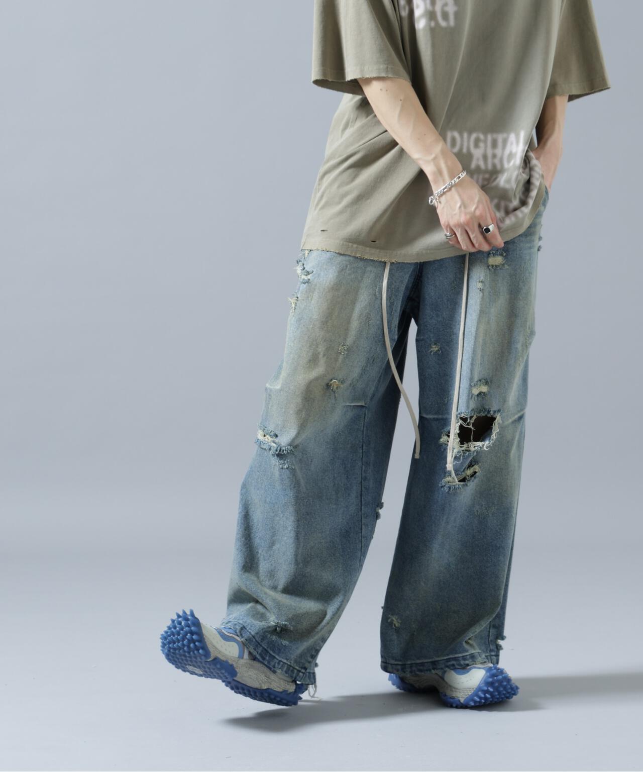 DankeSchon/ダンケシェーン/12oz BAGGY JEANS/DIRT