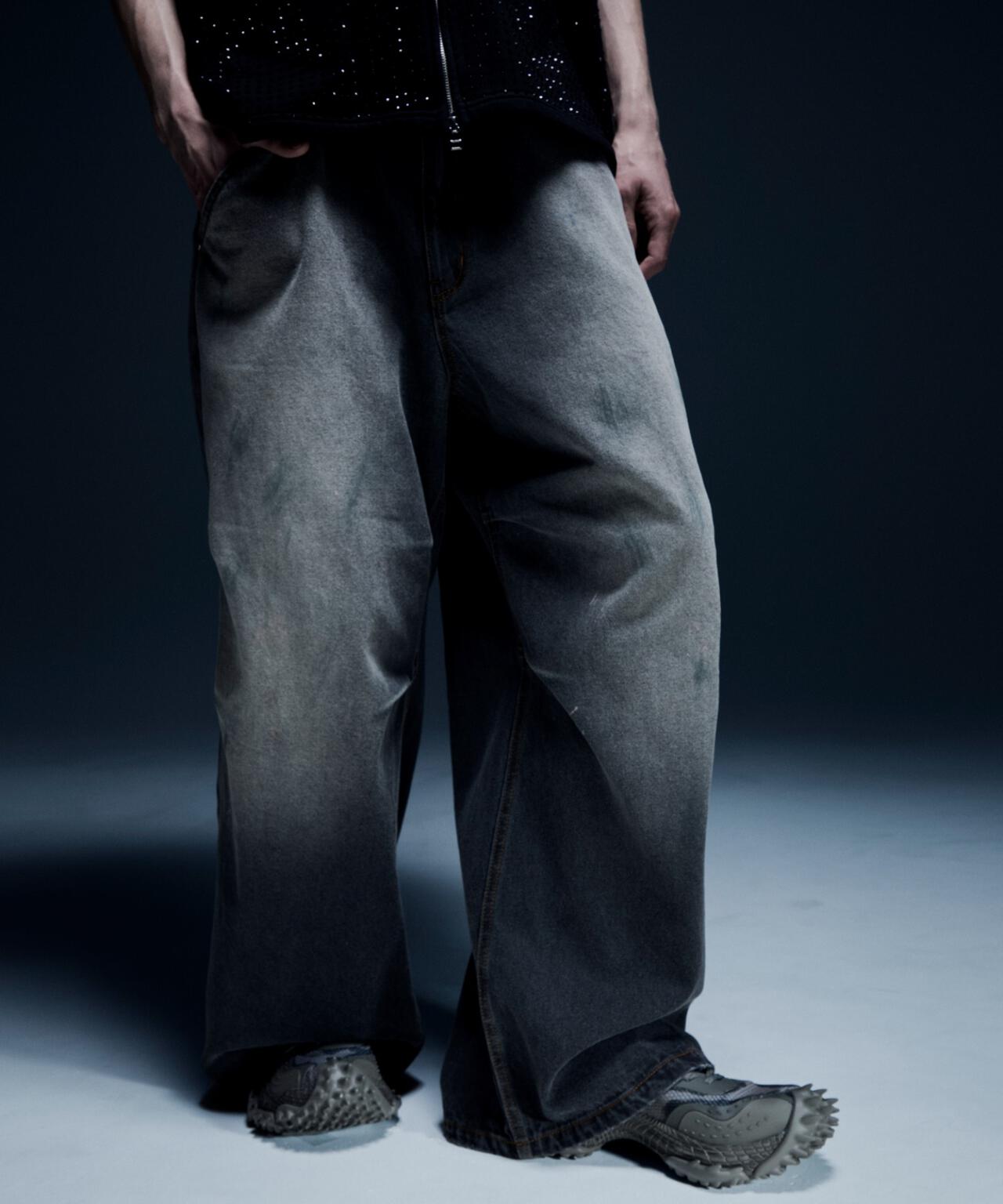 DankeSchon/ダンケシェーン/12oz BAGGY JEANS/FADE