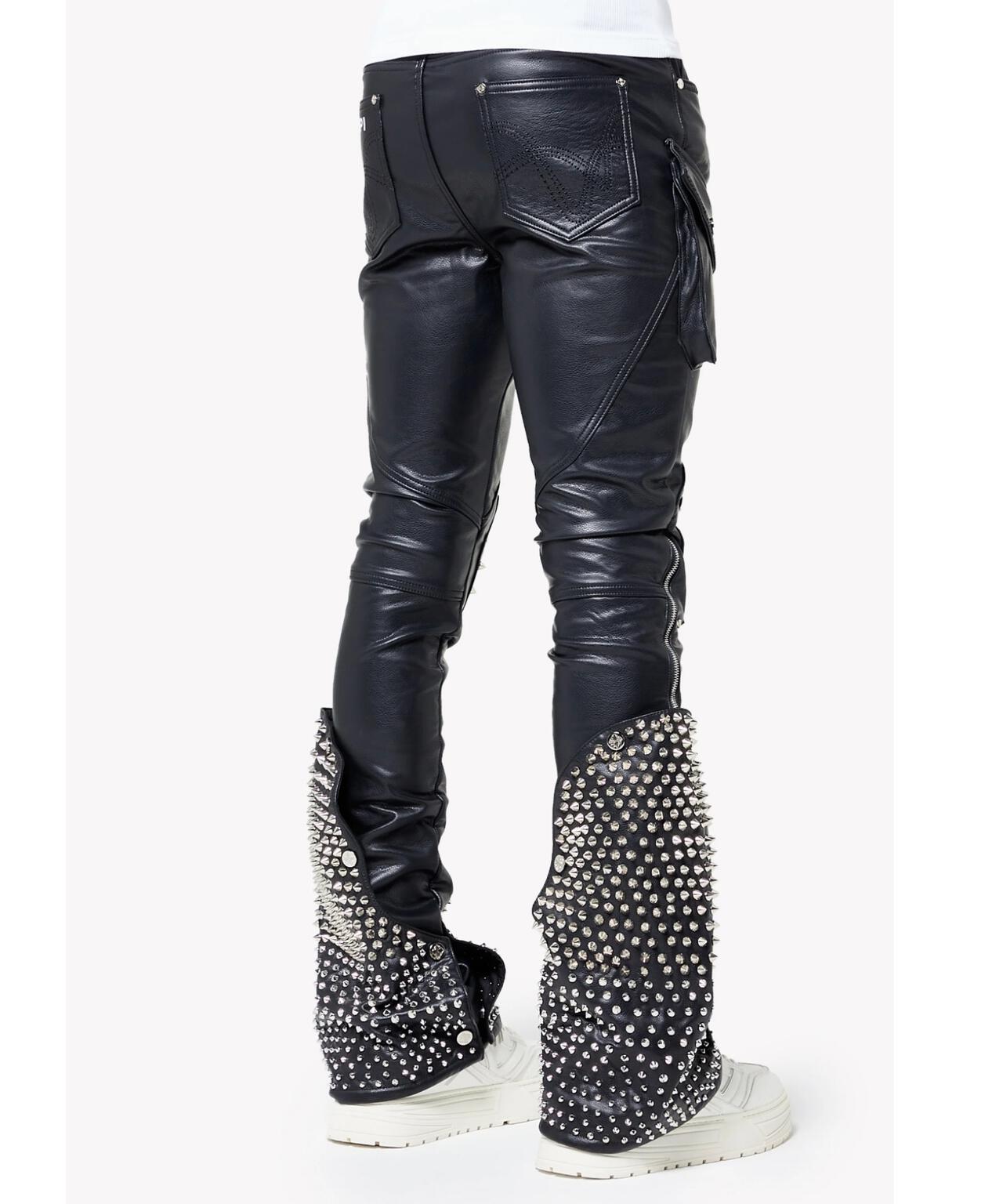 GUAPI/グアピ/Black Coffin Arc Leather Pant V2