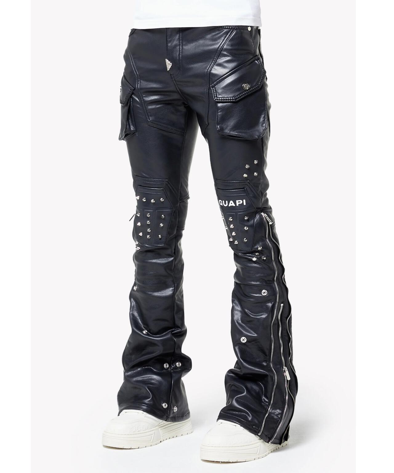 GUAPI/グアピ/Black Coffin Arc Leather Pant V2