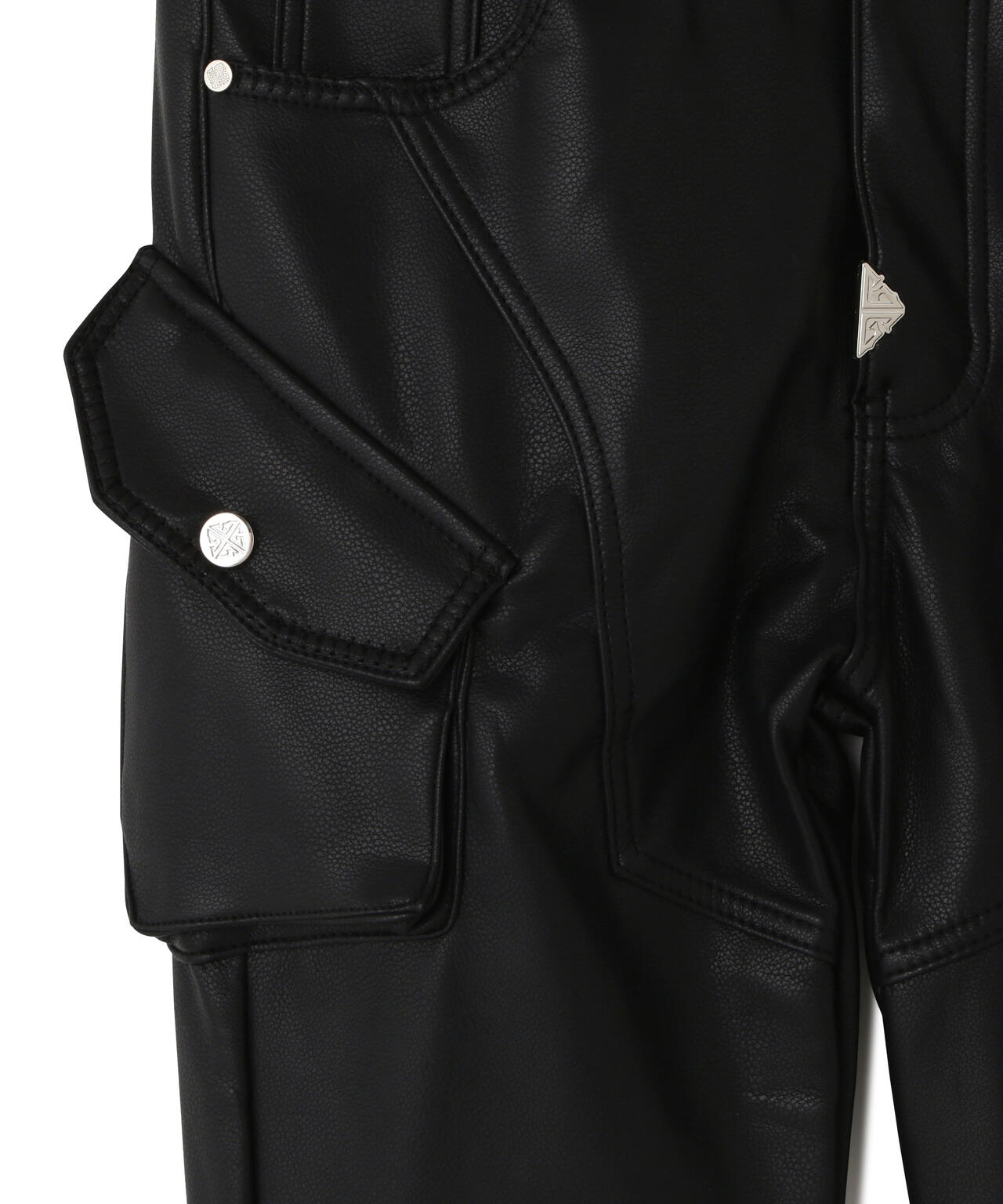 GUAPI/グアピ/Black Coffin Arc Leather Pant V2