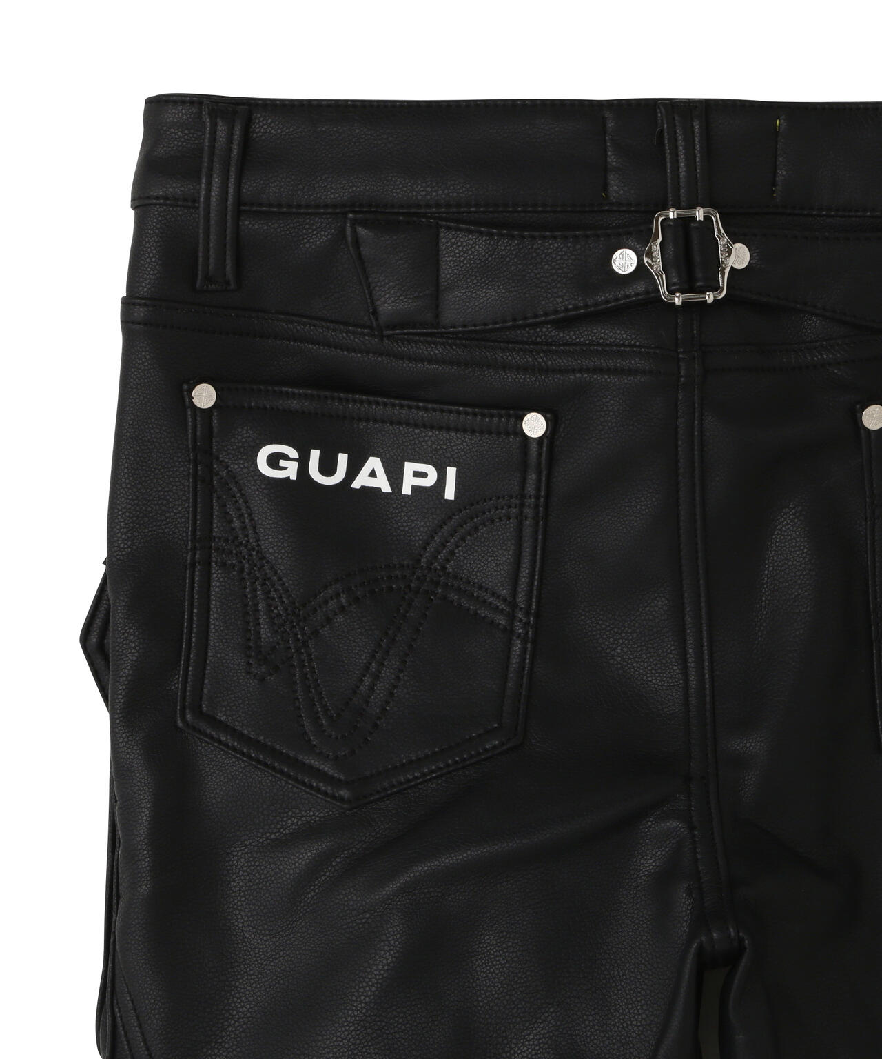 GUAPI/グアピ/Black Coffin Arc Leather Pant V2