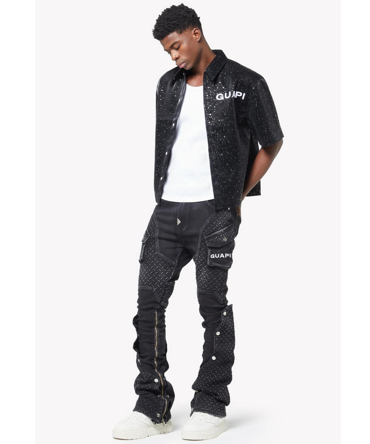 GUAPI/グアピ/Vintage Black Steel Plate Denim