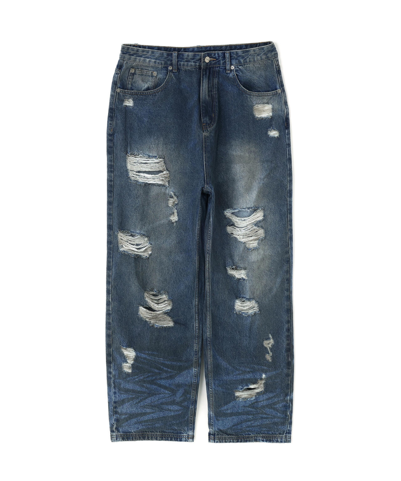 NOT4NERD/ノットフォーナード/Hidden Symbol Distressed Denim Pants