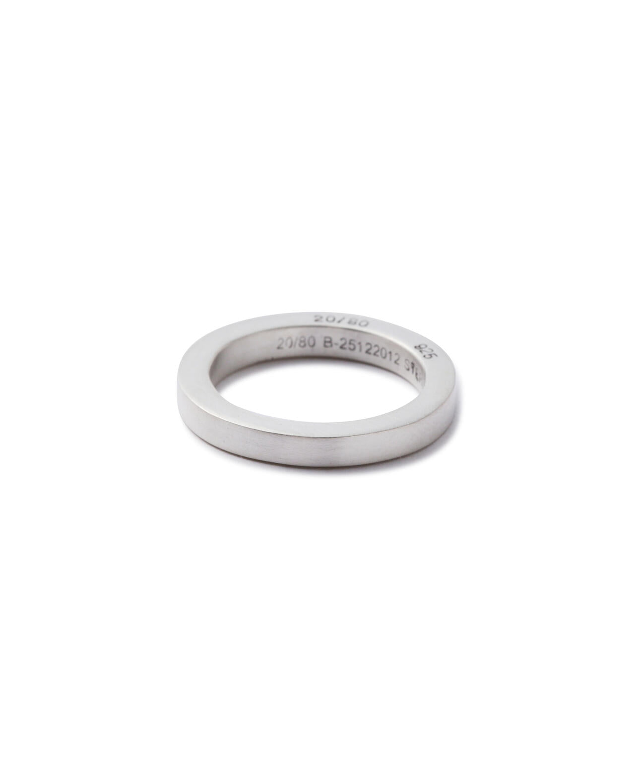 【20/80】トゥエンティーエイティー/STERLING SILVER SQUARE RING 3mm WIDTH