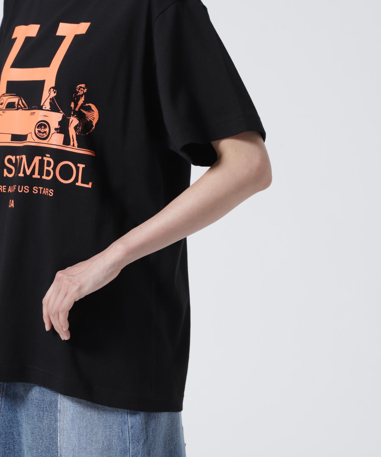 Kare/ME(カーミー)H MM Tシャツオレンジプリント