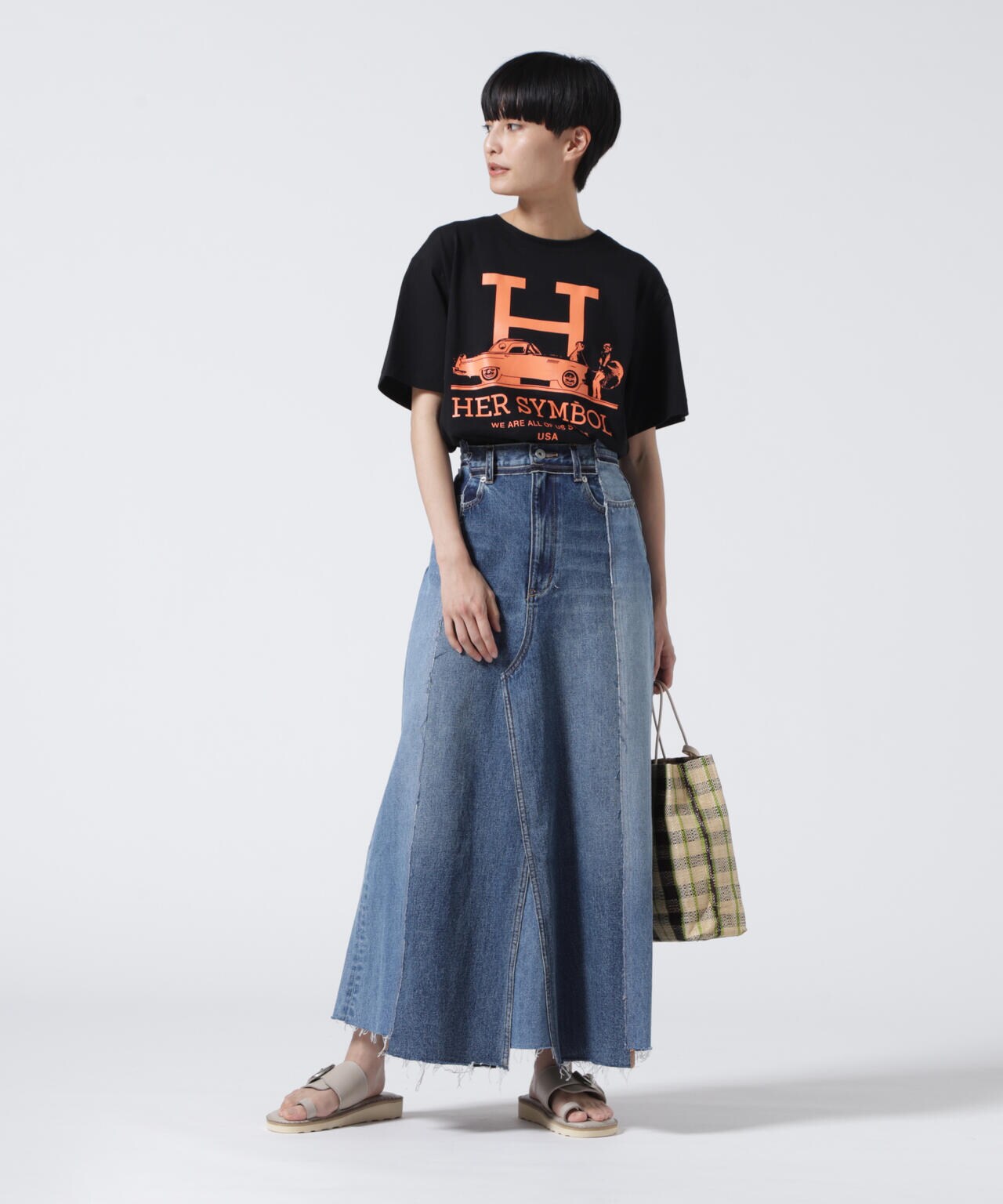 Kare/ME(カーミー)H MM オレンジプリントTシャツ