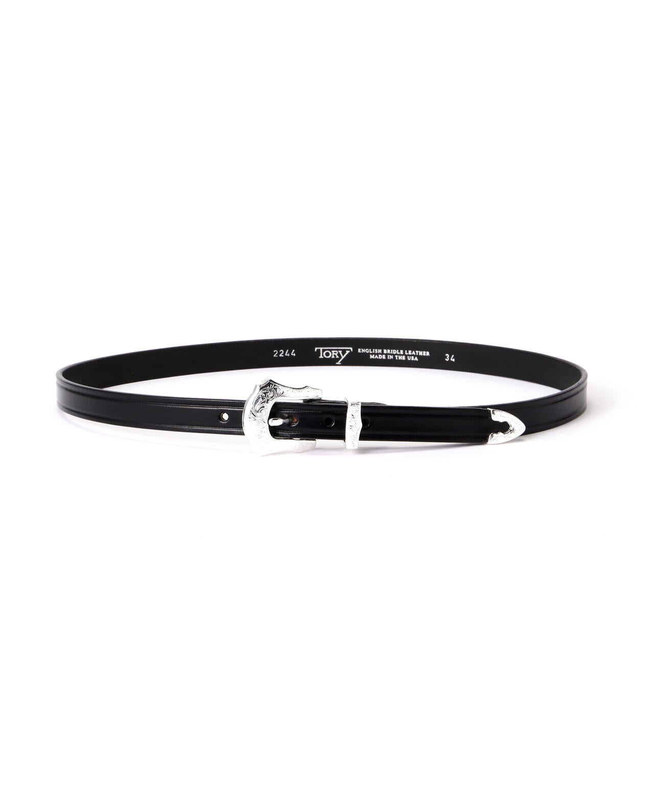 TORY LEATHER/3/4 inch 3-Piece Silver Buckle