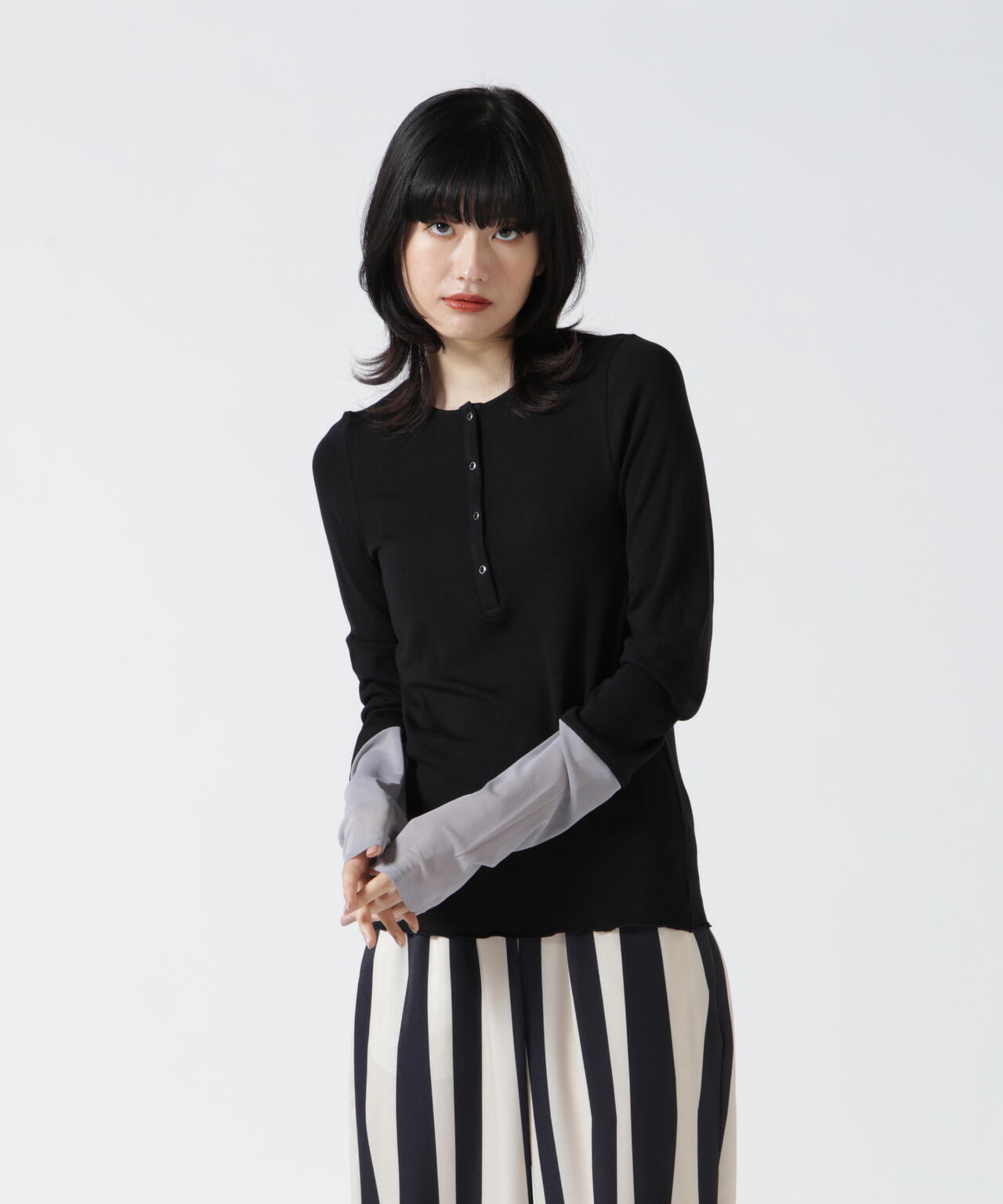 ANTHOM(アントム) 別注2WAYソデチュールロングスリーブTシャツ