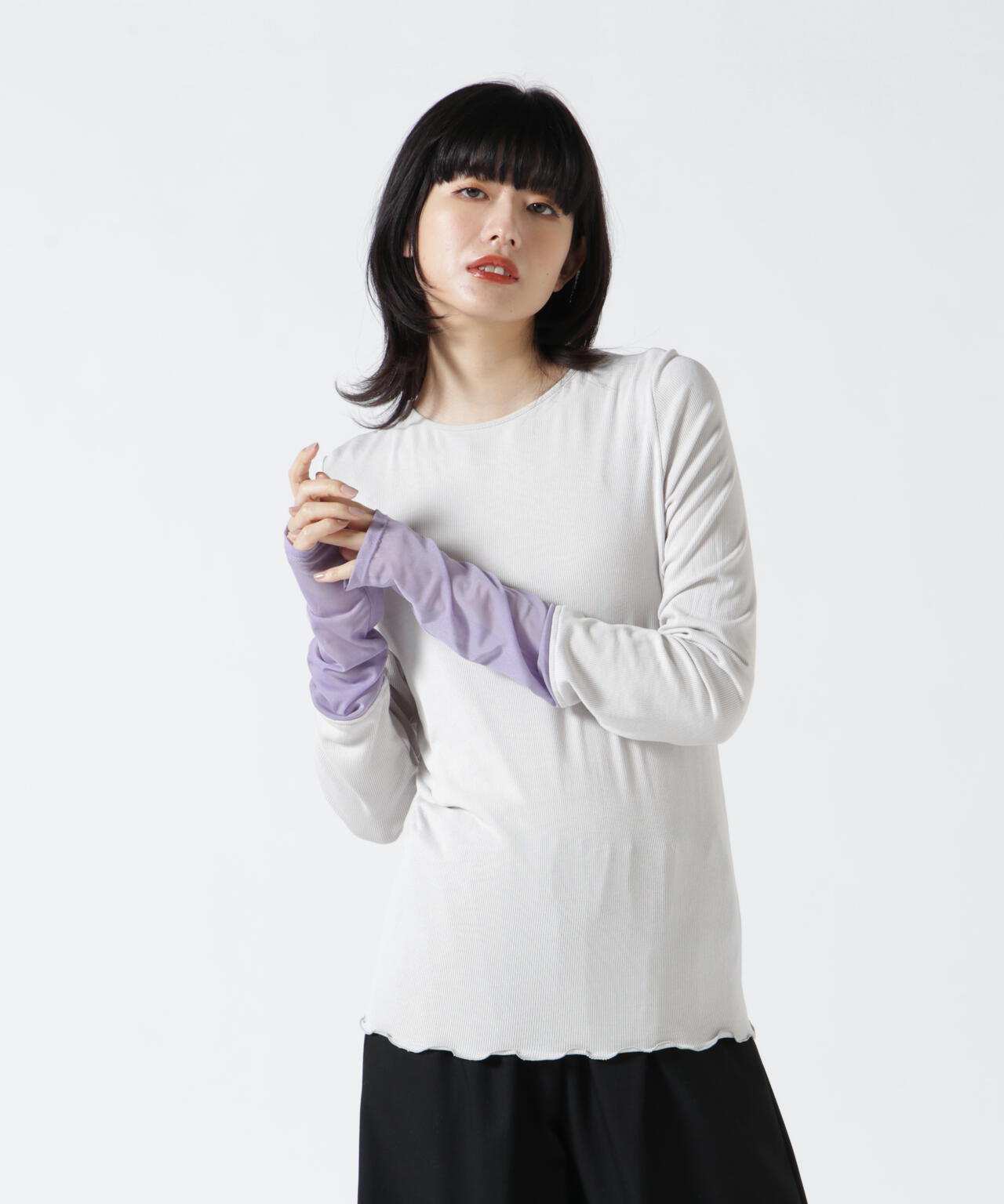 ANTHOM(アントム) 別注2WAYソデチュールロングスリーブTシャツ