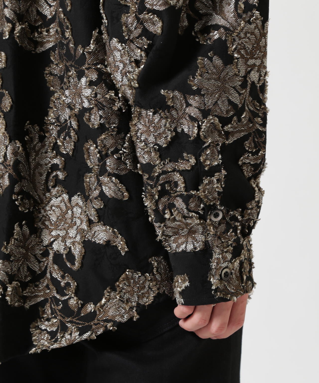 LUSOR(ルーソル)FLOWER CUT JQD SHIRT フラワージャカードシャツ